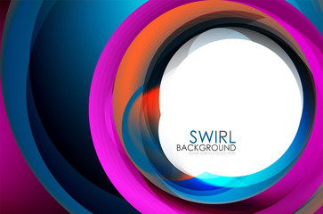 Spiral swirl flowing lines 3d effect abstract background