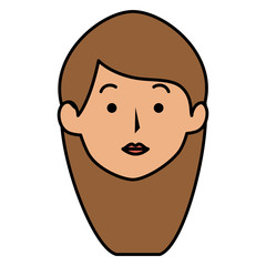 beautiful woman head avatar character vector illustration design