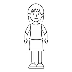 beautiful woman avatar character vector illustration design