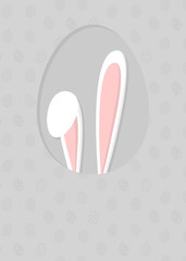 Funny Easter background with copyspace. Vector.