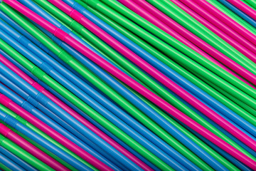 cocktail straws abstract background of different colors