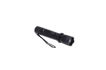 Black pocket flashlight.
