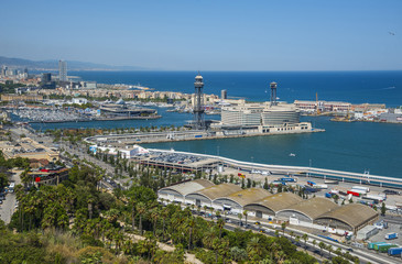 Fototapeta premium Panoramic view of Barcelona city