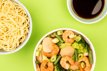 Chinese Style King Prawn With Ginger And Spring Onions