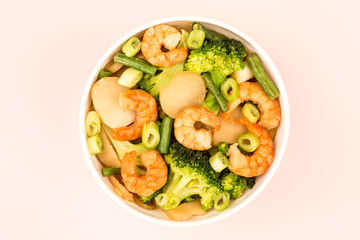 Chinese Style King Prawn With Ginger And Spring Onions