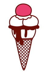 delicious and sweet ice cream vector illustration design