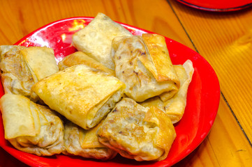 pancakes stuffed with mushrooms