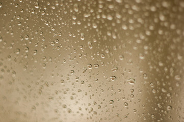 raindrops on the window glass