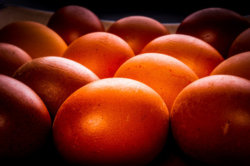 eggs on brown dish
