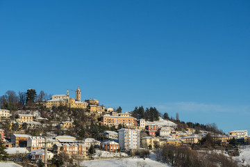 Fototapeta na wymiar Cityscape of Monforte of Alba, Piedmont - Italy