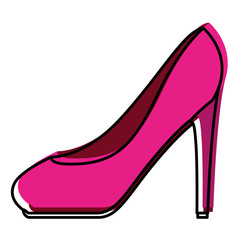 high heel shoe icon vector illustration design
