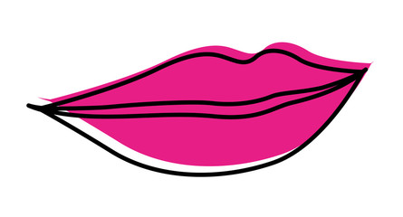 sensuality lips isolated icon vector illustration design
