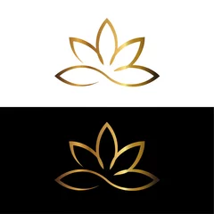Foto op Canvas gold lotus logotype © Grafik-Komputerowy