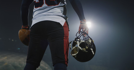 Portrait Of Focused American Football Player