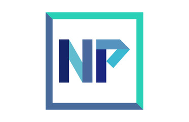 NP Square Ribbon Letter Logo 