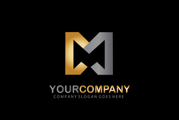 Letter M Golden Design