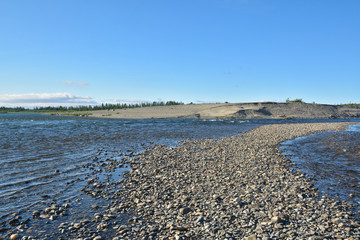 Summer river landscape.
