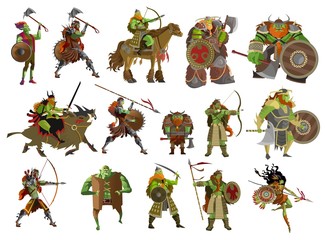 ogre orc fantasy monster soldiers collection