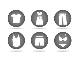 Clothing Icons Grey