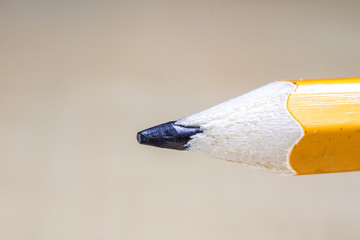 Pencil and pencils at high magnification. Stylus and crayon pencil for drawing and sketching for cartoonists.