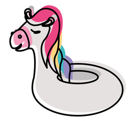 cute horse float icon vector illustration design