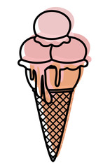 delicious and sweet ice cream vector illustration design
