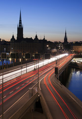 Obraz premium Stockholm city at night
