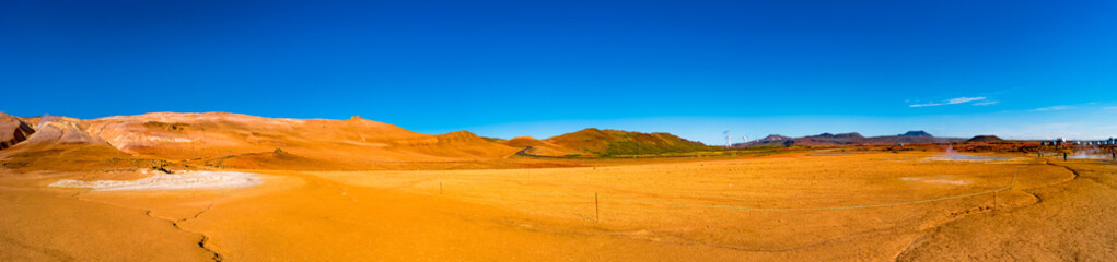 Martial Landscapes - Geothermal active zones called Hverir on Iceland