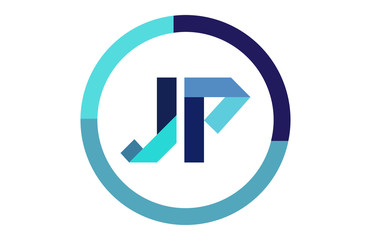 JP Global Blue Ribbon letter Logo 