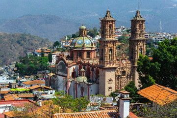 Naklejka premium Parafia Santa Prisca w Taxco de Alarcon, Guerrero, Meksyk