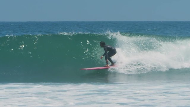Surfer at Malibu in Slow Motion - Shot on Red 1