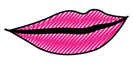 sensuality lips isolated icon vector illustration design