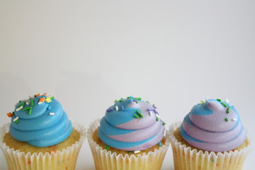 Blue and Purple Cupcakes