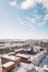 Historischer Campus der Uni Greifswald im Schnee 