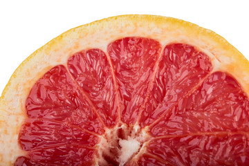 Juicy red grapefruit isolation
