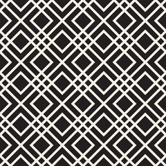 Vector seamless lattice pattern. Modern stylish texture with monochrome trellis. Repeating geometric grid. Simple design background.