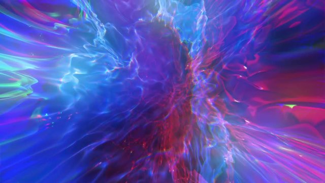 Abstract Magenta and Blue Fantasy Fractal Loop Background