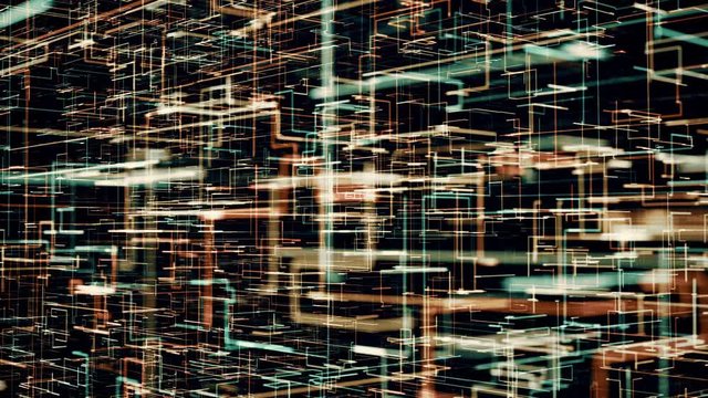Futuristic tech animation, 4K abstract tech background