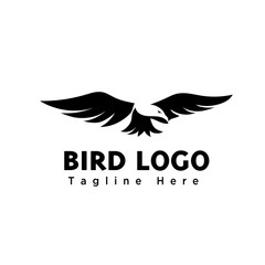 silhouette Eagle fly logo
