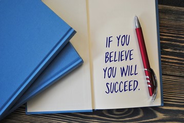 If you believe you will succeed - obrazy, fototapety, plakaty