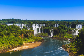 Fototapeta na wymiar Iguassu, or iguazu, Falls, view from Argentinian side..