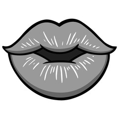 Lips Illustration - A vector cartoon illustration of some sexy of Lips.