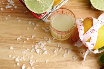 Lemon juice with fresh