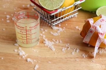 Lemon juice with fresh