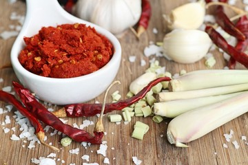 chili curry and ingredients