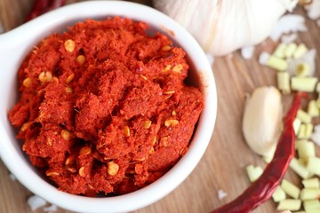 chili curry and ingredients
