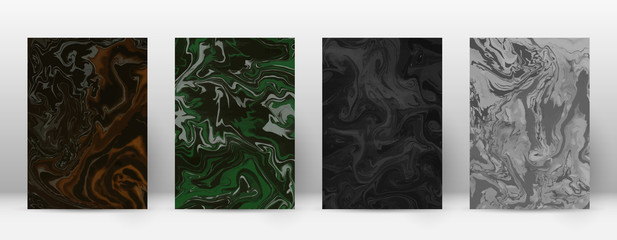 Abstract cover. Modern design template. Admirable suminagashi marble. Minimalistic hipster flyer design. Dramatic trendy abstract cover. Vector illustration.