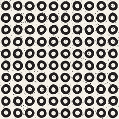 Hand drawn style ethnic seamless pattern. Abstract grungy geometric background in black and white.