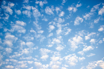 Blue sky and white clouds,idea is to boost the business spirit.