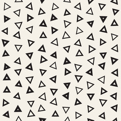 Seamless chaotic patterns. Randomly scattered geometric shapes. Abstract retro background design